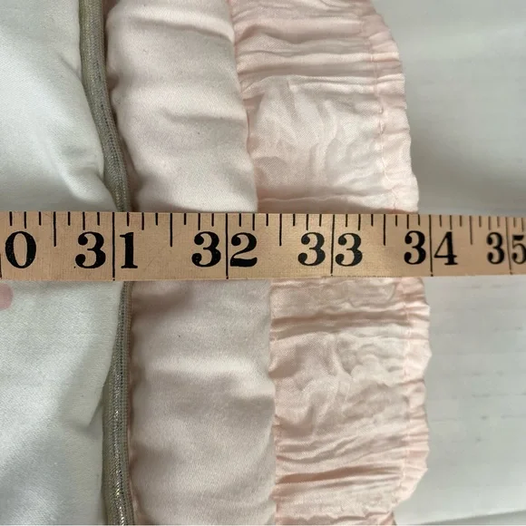 Lambs & Ivy Baby Blanket Pink Gold Confetti Heart Ruffle Trim 2016 - Picture 11 of 13